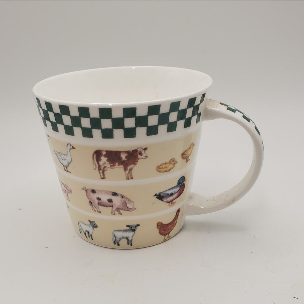 Vintage Crown Trent Fine Bone China Mug – "Animal Farm" Country Kitchen Series